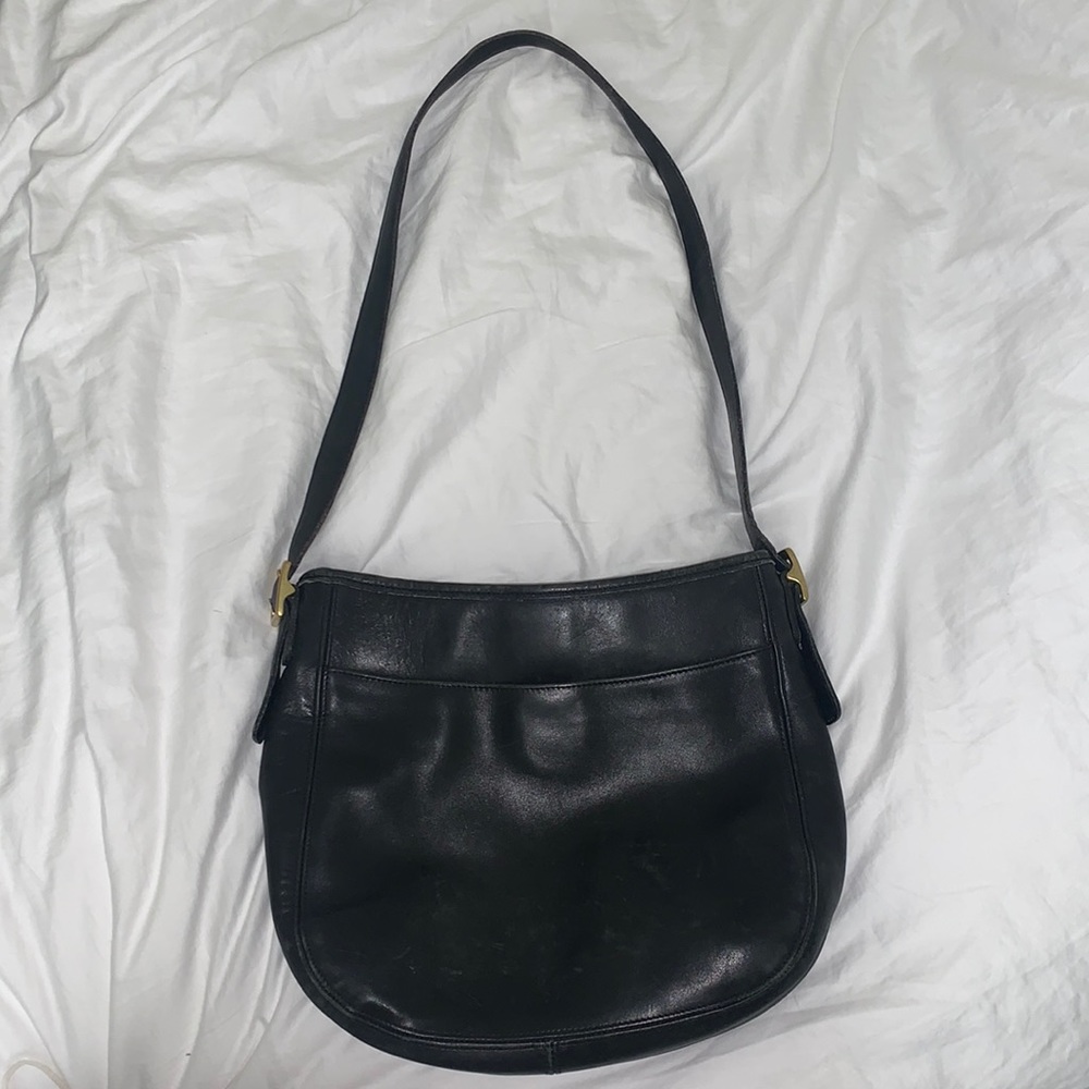 Authentic Vintage Coach Black Leather Purse